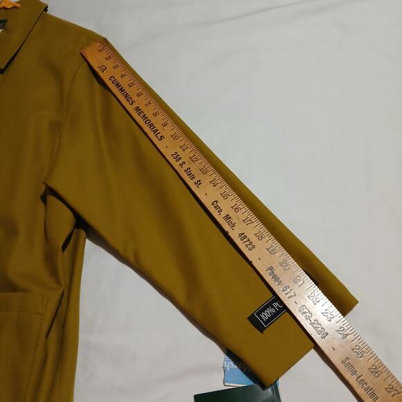 NWT Harve Benard by Benard Woltzman 22W Wool Chartreuse Fully Lined Jacket - Picture 9 of 11